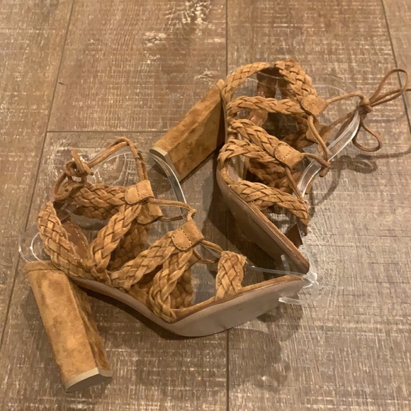 Gianvito Rossi Braided Brown Suede Sandal Size 38/US 7.5 - Picture 9 of 12